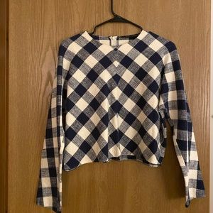 Zara plaid top